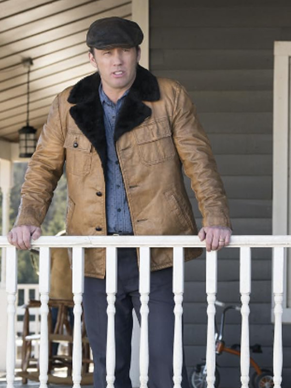 Jeffrey Donovan Fargo S02 Tv Series Dodd Gerhardt Brown Leather Jacket